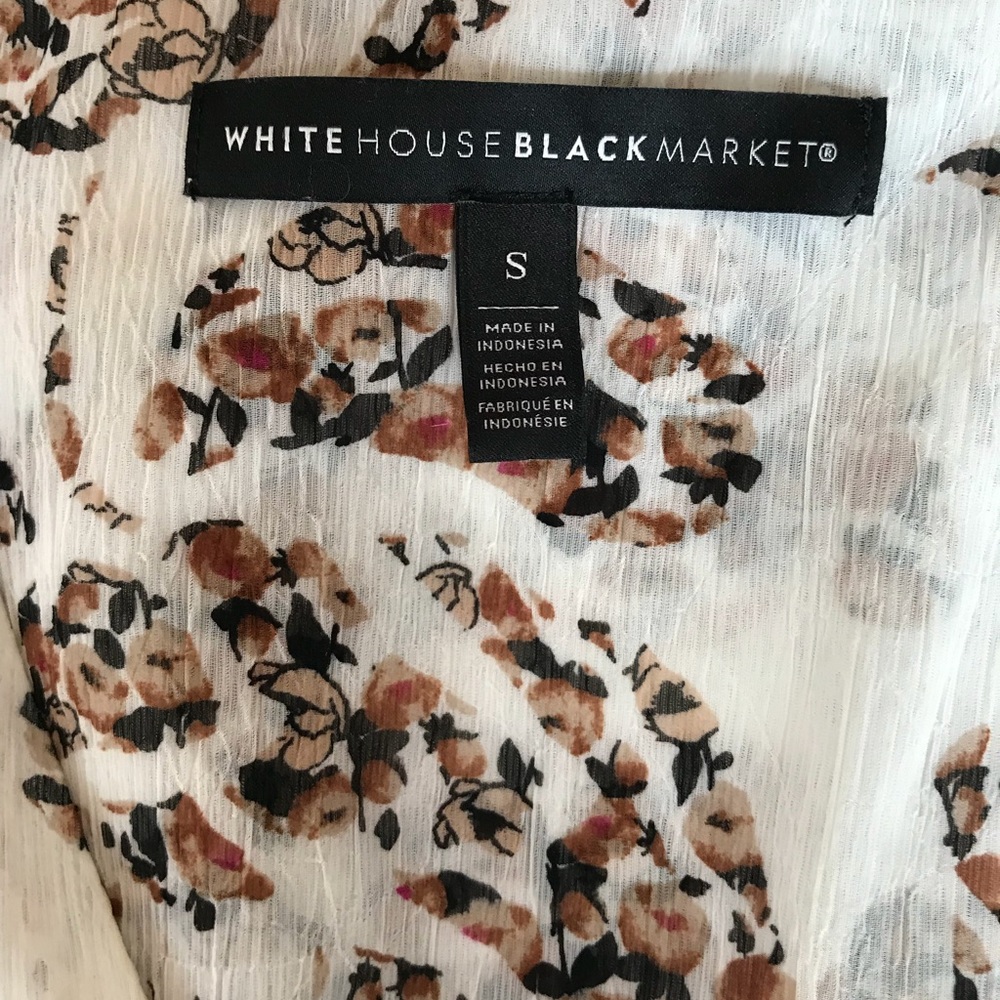 WHBM Floral Print Fit and Flare Dress - Picture 8 of 9